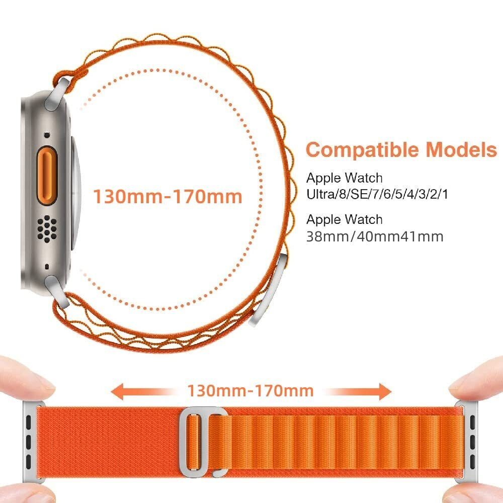 Nylon Alpine Loop Watch Band Strap For Apple Watch 9 8 7 6 5 4 3 2 1 SE  Ultra